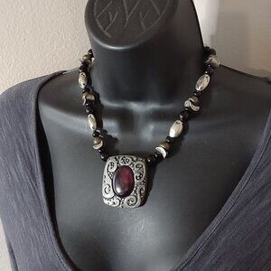 Very Heavy 19.5 Inch Beaded Chico's Necklace